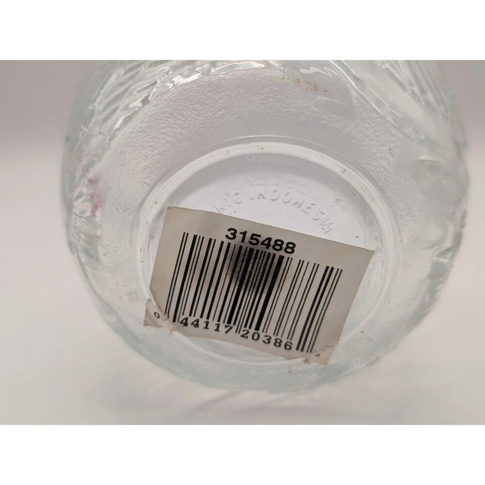Vintage KIG Indonesia Clear Glass Angel Votive Tealight Candle Holder Christmas